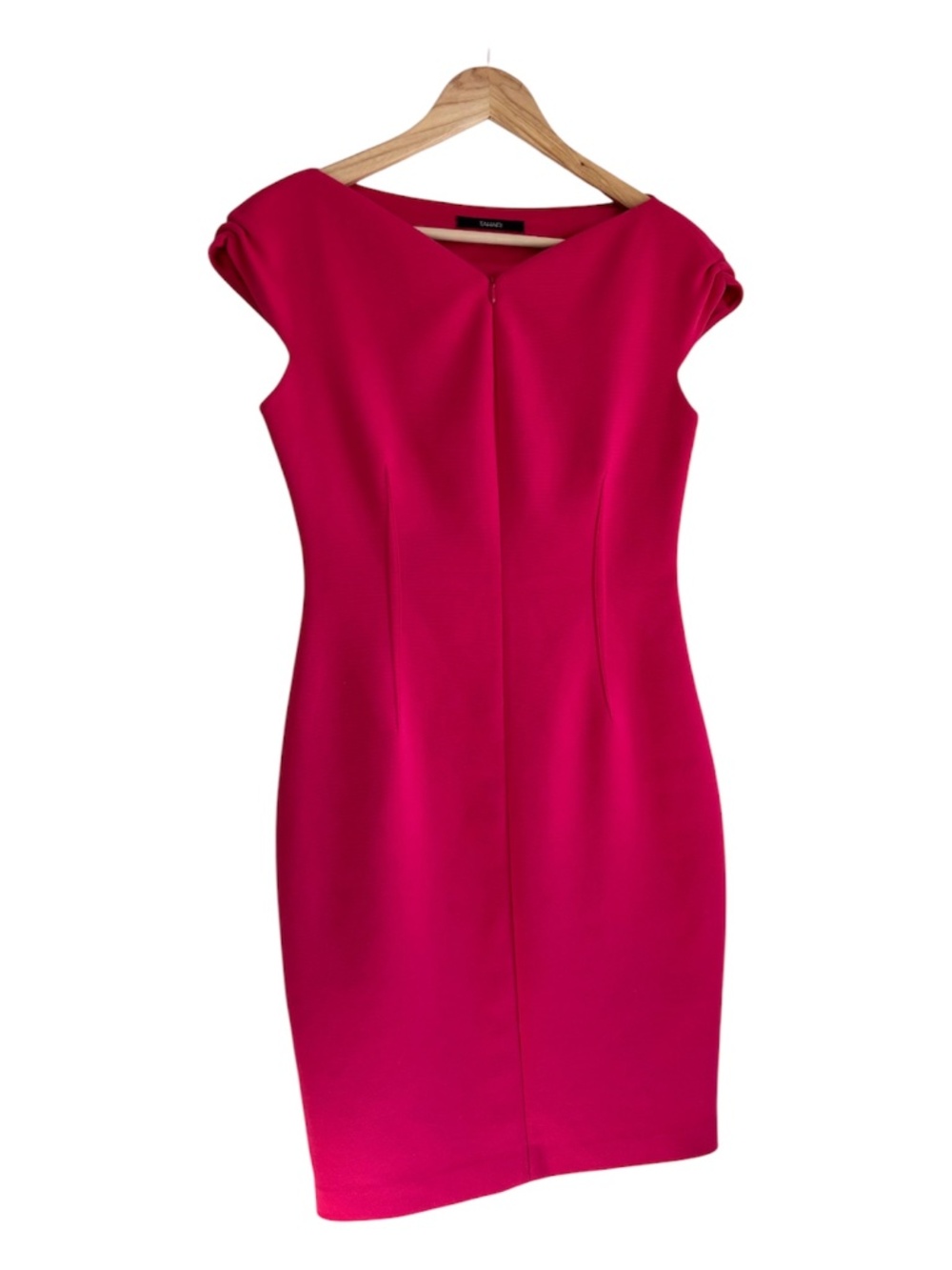 Tahari Hot Pink Cap-Sleeve Sheath Dress